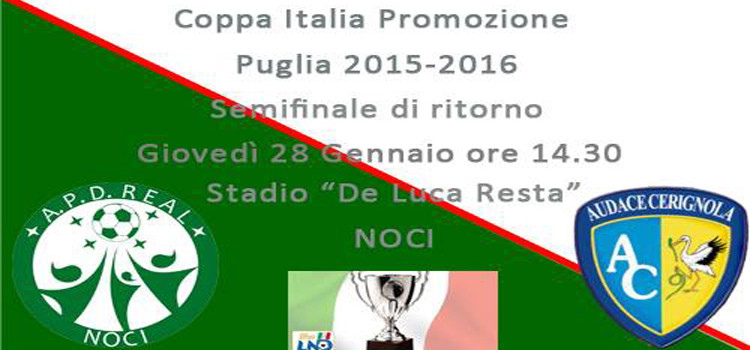 Semifinale di ritorno di Coppa: il Real Noci fa appello ai tifosi