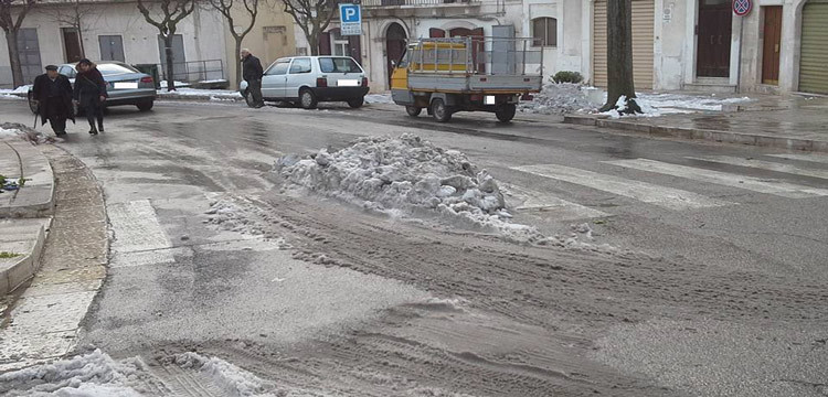Noci: forti lamentele sui disagi causati dalla neve
