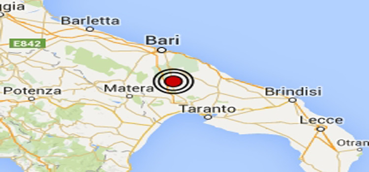 Terremoto in Puglia: lieve scossa di Magnitudo 2.3 in provincia di Bari Terremoto in Puglia: lieve scossa di Magnitudo 2.3 in provincia di Bari