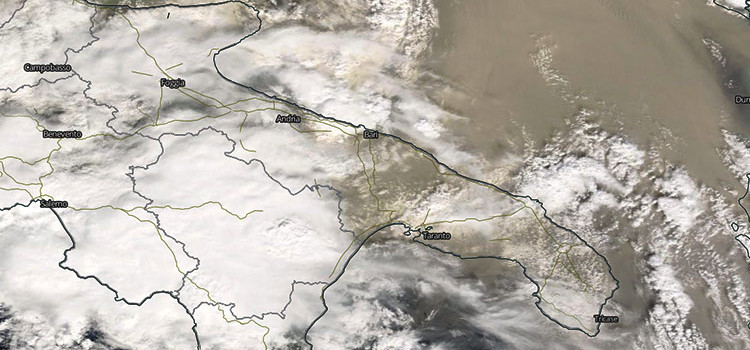 Paesaggio sahariano anche sui cieli di Noci
