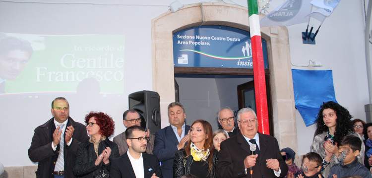 NCD-AP intitola sede a Gentile, “l’angelo di Noci” NCD-AP intitola sede a Gentile, “l’angelo di Noci”