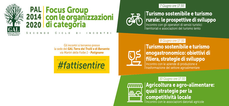 #fattisentire: Parte il 2^ ciclo di incontri con il GAL Trulli e Barsento