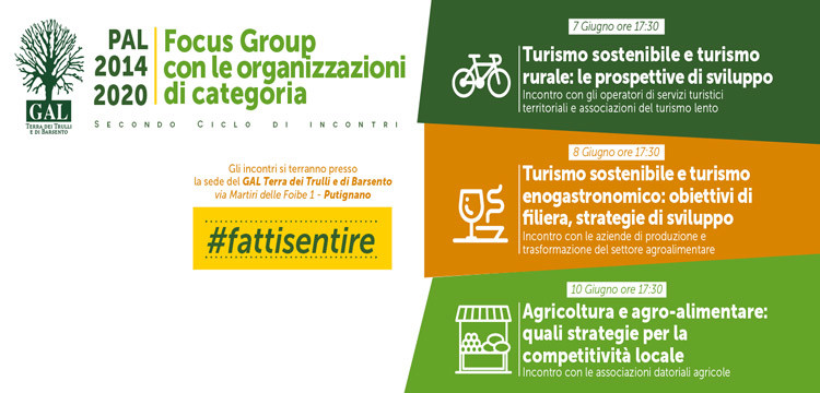 #fattisentire: Parte il 2^ ciclo di incontri con il GAL Trulli e Barsento