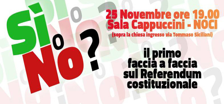 Faccia a faccia sul referendum Costituzionale