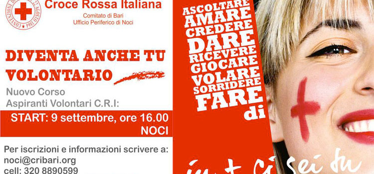 La CRI apre a nuovi volontari