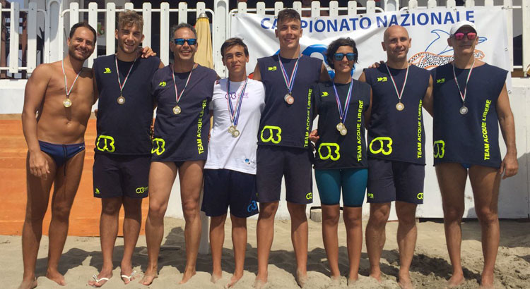 Otrè Team Acque Libere, festa del podio a Ugento Otrè Team Acque Libere, festa del podio a Ugento