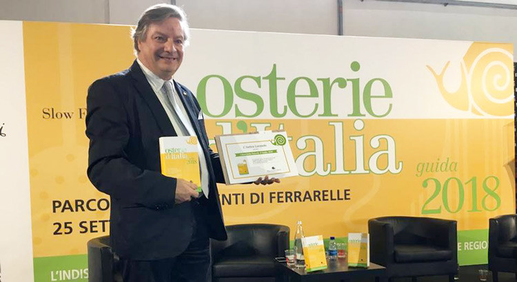 Pasquale Fatalino, chef “chiocciolato” in Osterie d’Italia 2018