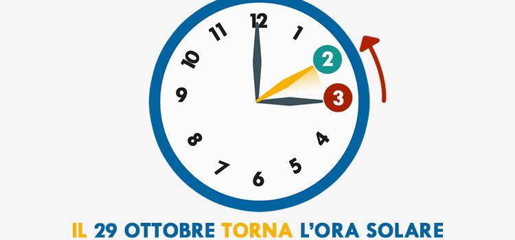 Il 29 ottobre torna l’ora solare Il 29 ottobre torna l’ora solare