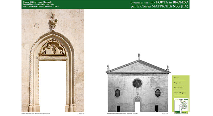 “Il velo del tempio” sarà la nuova porta della Chiesa Matrice