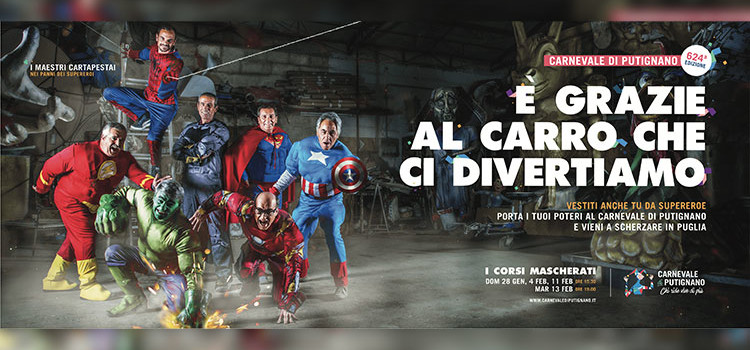 Carnevale di Putignano 2018: ‘Gli Eroi’ è il tema della 624° edizione Carnevale di Putignano 2018: ‘Gli Eroi’ è il tema della 624° edizione