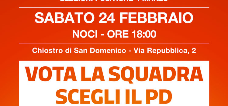 Vota la squadra, scegli il PD!