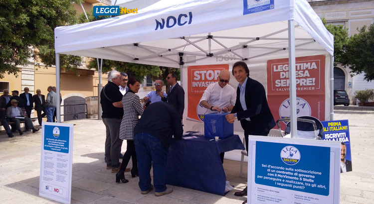 “Contratto di Governo”: il gazebo della Lega raccoglie 150 firme