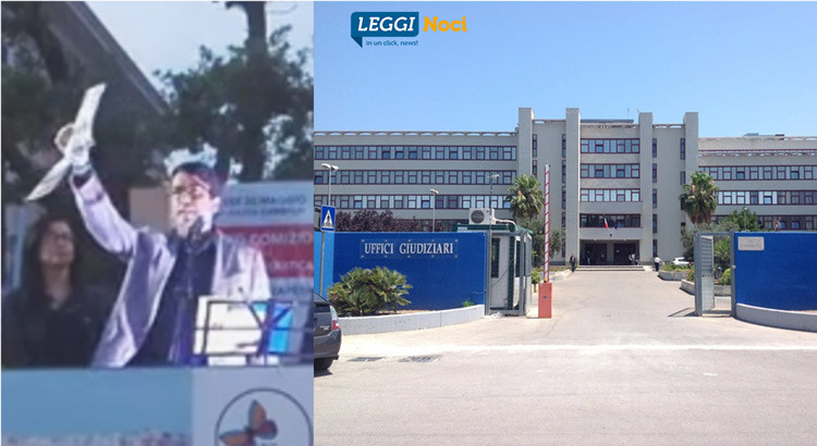 Fortunato Mezzapesa urla e si agita nel comizio