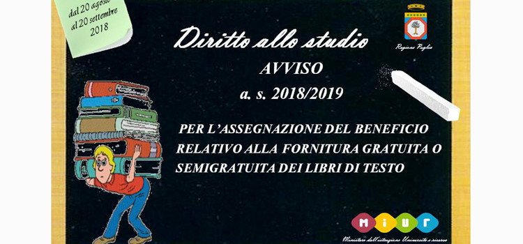 Contributo per i libri di testo, procedura online dal 20 agosto