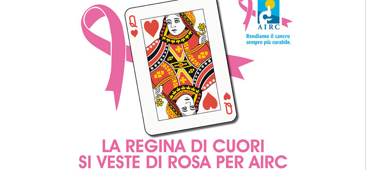 AIRC: la regina di cuori si veste di rosa