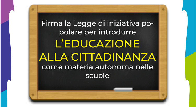 Educazione alla cittadinanza nelle scuole, domenica in piazza la raccolta firme