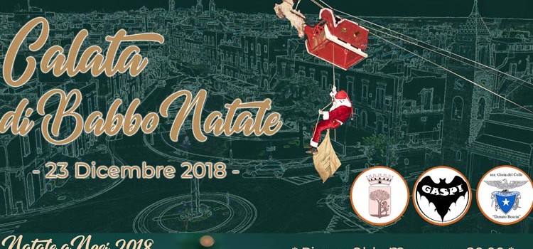 Babbo Natale viene dal cielo a Noci