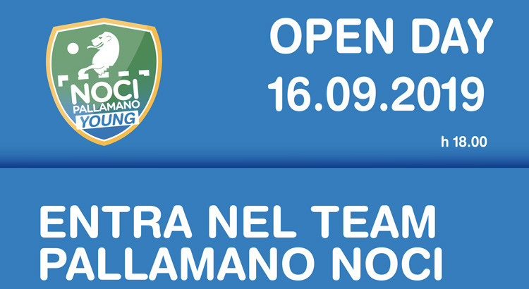 Noci Pallamano (Young): lunedì 16 settembre porte aperte a bambini e ragazzi