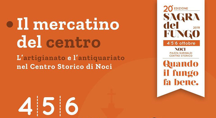 Facciamo Centro: il mercatino di artigianato e antiquariato alla Sagra del Fungo Facciamo Centro: il mercatino di artigianato e antiquariato alla Sagra del Fungo