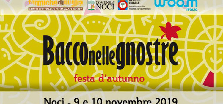 Bacco nelle Gnostre il 9 e il 10 novembre sostenuta da Woom Italia Srl