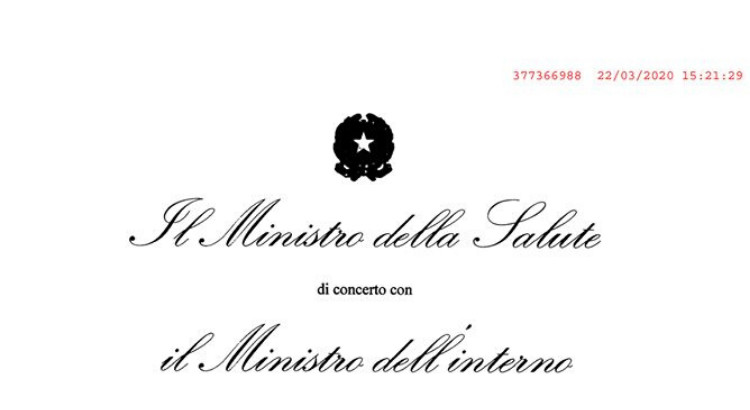 Divieto di spostarsi fuori comune: l’ordinanza del Ministero Divieto di spostarsi fuori comune: l’ordinanza del Ministero