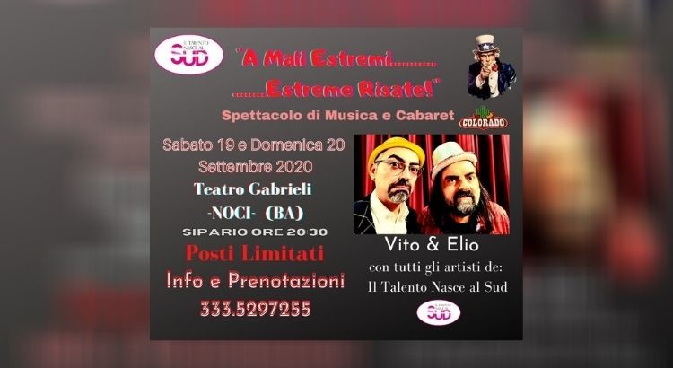 “Il Talento nasce al Sud” torna a teatro: ridere per esorcizzare le paure