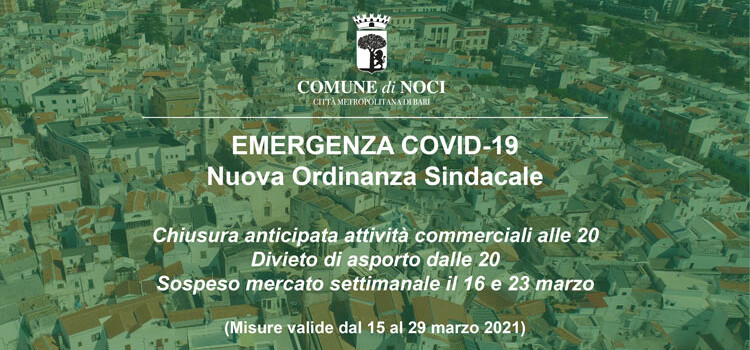 Emergenza Coronavirus: arriva l’Ordinanza Sindacale Emergenza Coronavirus: arriva l’Ordinanza Sindacale
