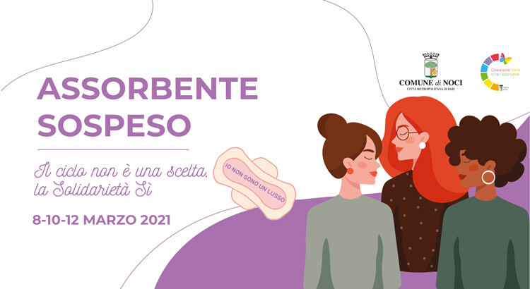 “Assorbente sospeso”: iniziativa della Commissione Parità e Pari Opportunità per l’8 marzo