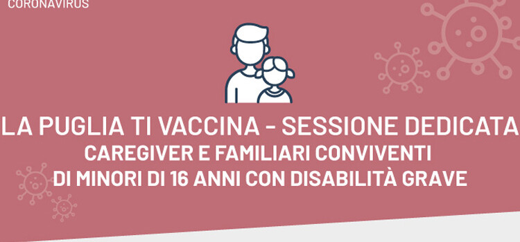 A Pasqua e Pasquetta vaccinazioni dedicate a caregiver di minori di 16 anni con disabilità grave
