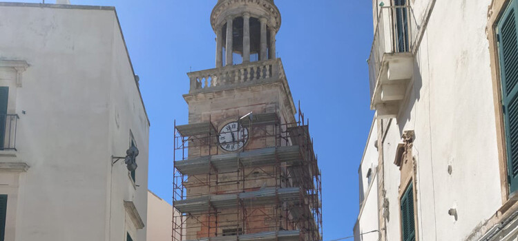 Al via i lavori di restauro della Torre Civica di Noci