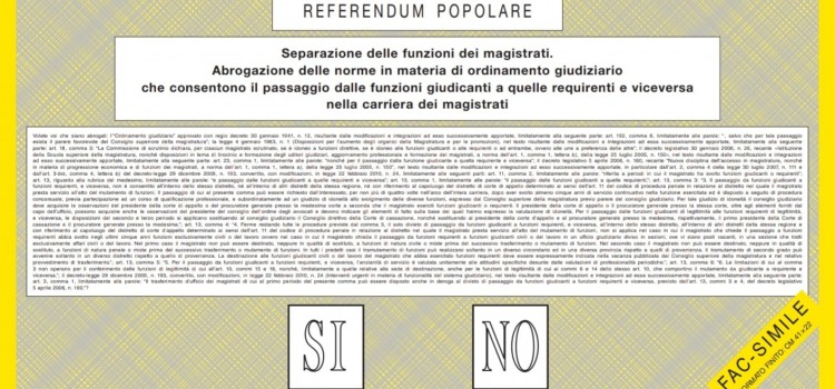 Il terzo quesito referendario: la separazione delle carriere dei magistrati