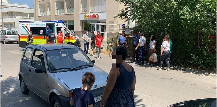 Scontro auto-bici in Via Nardulli
