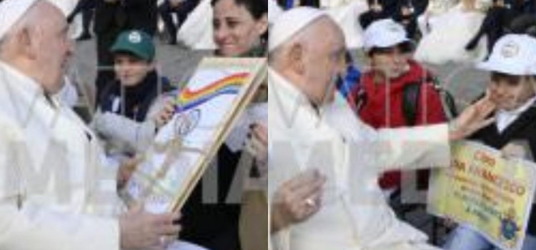 Papa Francesco incontra gli alunni della scuola primaria Cappuccini