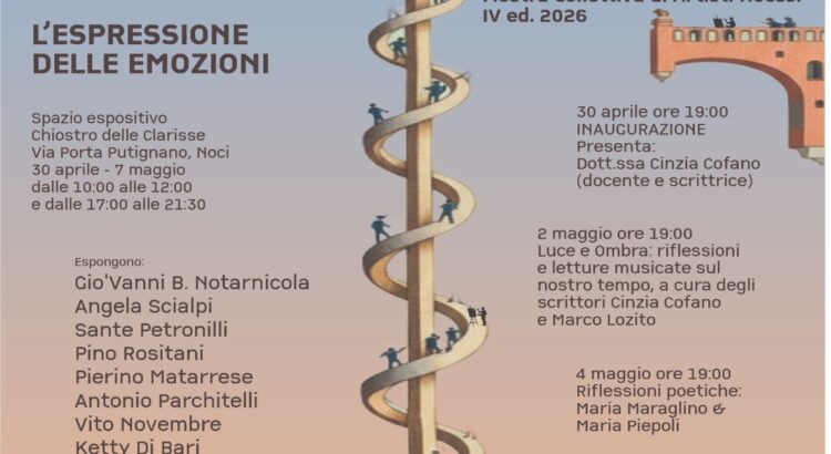 INsideOutArt: emozioni in mostra, torna a Noci la IV Collettiva degli Artisti Nocesi INsideOutArt: emozioni in mostra, torna a Noci la IV Collettiva degli Artisti Nocesi